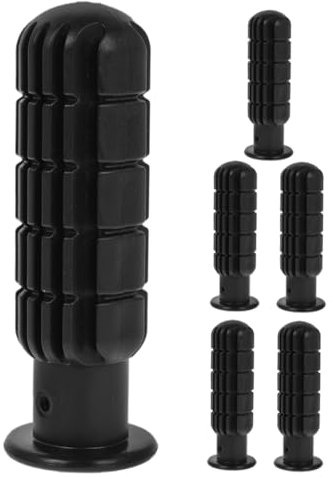 Supvox 6 Stück Tischfußballgriff rutschfeste Kickergriffe Griffe für Fußballtische Kicker Zubehör Kickergriff aus Kunststoff Tischfußballstangengriff Tischfußball-Griff Black