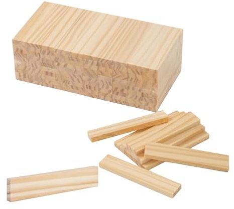 F Fityle Blocchi di Legno per Artigianato, Giocattoli da Costruzione, Decorazioni per la casa, Giocattoli creativi per la Scuola, Multiuso, 100 Pezzi