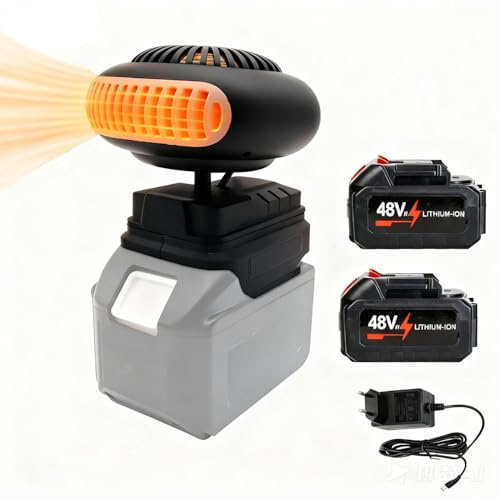 Ysislybin Riscaldatore per Auto, Sbrinatore Portatile per Parabrezza Auto con 2 batterie da 3000 mAh Sbrinatore Riscaldamento Auto Auto Demister