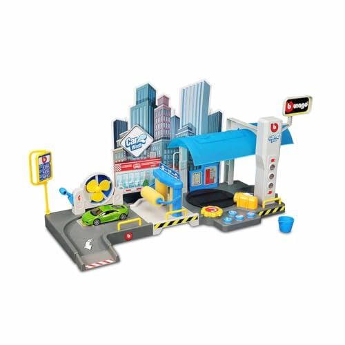 Bauer Spielwaren Bburago StreetFire (18-30406) tvättväg spelset, inkl. 1/43 modellbil