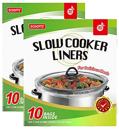 ECOOPTS Schongarer-Einlagen, 20 Stück, große Kochbeutel, passend für 3–8,5 Quarts (20 Beutel)