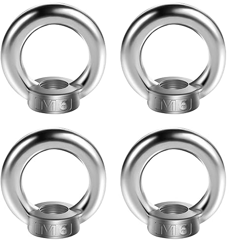 Tuerca anular M6 304 de acero inoxidable Tuerca de ojo Tuerca de transporte para elevadores, accesorios de montaje de cuerda, accesorios de elevación