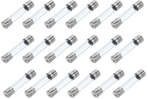 sourcing map 18pcs Glass Tube Fuses, Axial-with Lead Wire 6x30mm 3A 250V for Replacing or Repairing Many Home Electronics (F3A)