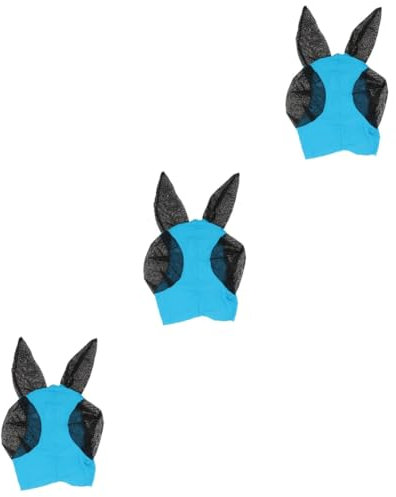 BESPORTBLE Fliegenhaube Für Pferde 3st Pferdekopf Netz Schutzmaske Tragbare Pferdemaske Pferdekopf Mesh Reitmaske Pferdefliege Ohrmaske Fliegenprävention Pferdegesichtsmaske