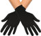 KarneLux Handschuhe Schwarz - 1 Paar Damen Herren Handschuhe als Kostüm Zubehör - Accessoire für Karneval, Halloween oder Mottopartys 23 cm