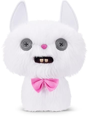 Fuggler Alley Cats Jouet en Peluche 22 cm (Cheezee) Blanc de ZURU – Funny Ugly Monstre Animal en avec Dents Humaines, Peluche à Collectionner pour Enfants, Pré-Ados, Ados