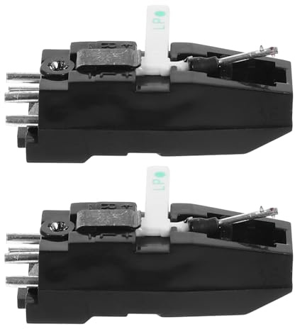 Milisten 2 Agujas de Repuesto para Tocadiscos de Vinilo, Cartucho de Aguja de Doble Cara Compatible, Accesorios para Tocadiscos con Funcionamiento Ultrasilencioso para Audio en