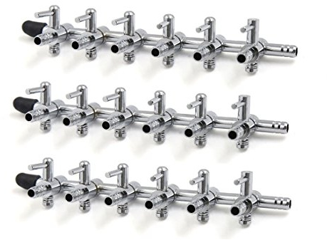 uxcell® 3Pcs Stainless Steel 6 Way Air Flow Branch Outlet Control Valve for Aquarium
