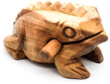 Klangfrosch 17cm Jackfruitholz - Klangtier Percussion-Instrument