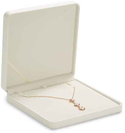 Oirlv Weiß Samt Große Halskette Box Aufbewahrungsbox Geburtstag Geschenkbox Für Valentinstag,Jubiläum,Einkaufszentrum Zähler Schmuckdisplay