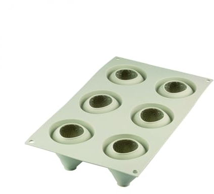 Silikomart 195510 3D-Backform Erdbeere - 6er Form, Cream