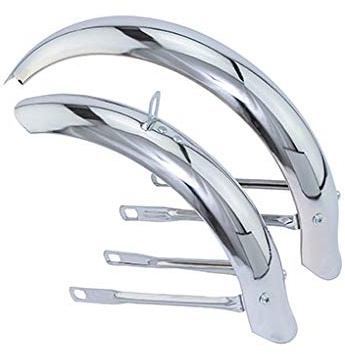 Lowrider Chrome 12 Flared Adjustable Fender Set. Work on 12 Bike. Set Includes Fender, Braces, and Hardware.