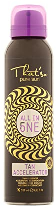 That'so All in One - Acceleratore di Abbronzatura Naturale - Effetto Ultrarapido - Con pratico Erogatore Spray - Efficace al Sole e nei Lettini Solari - Favorisce produzione Melanina - 100 ml