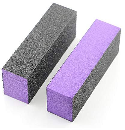 2 blocchi di lucidatura per unghie, 4 lati per lime, strumento professionale per manicure per levigare e lucidare le unghie (viola)