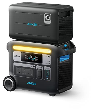 Anker PowerHouse 767 Power Station with 760 Extra Battery Bundle, 4096Wh LiFePO4 Battery with 3 AC Outlets Up to 2300W, GaNPrime Solar Generator for Home, Camping, RV (Solar Panel Optional) (A1780)