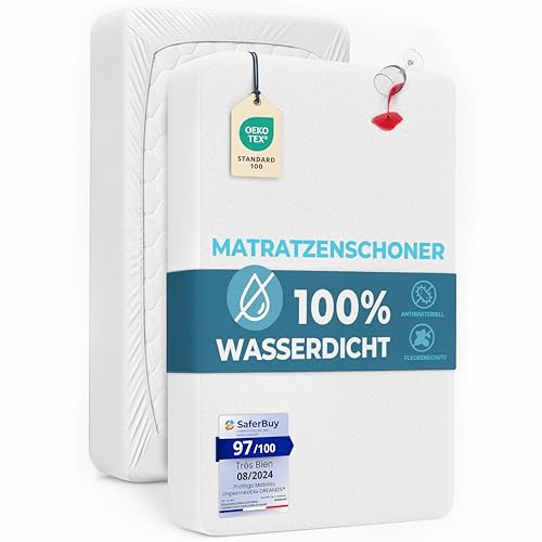 Dreamzie Matratzenschoner 140x200cm Wasserdicht - Matratzenschutz Weich, Hypoallergen und Atmungsaktiv – Oeko-Tex Zertifiziert