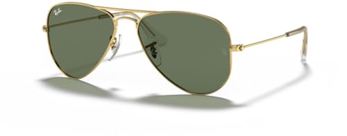 Ray-Ban Junior Kids' Aviator RJ9506S 223/71 50MM Arista/Dark Green Aviator Sunglasses for Boys for Girls +Bundle with Accessory Eyewear Kit