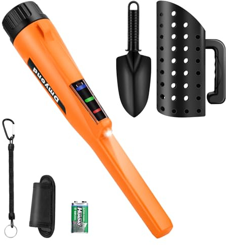 Dmyond Metal Detector Pinpointer e accessori, IP68, impermeabile, palmare con 3 modalità, include setaccio per sabbia e pala per scavare in spiaggia, caccia al tesoro