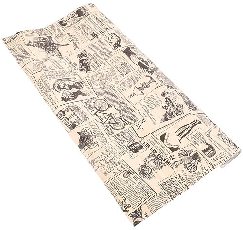 Veemoon 1 Rollo Papel Pintado Periódico De La Vendimia Decoración De Muebles De Periódico Forros De Nevera Papel De Contacto De Periódico Pegatinas Azulejos De La Pared Alumno