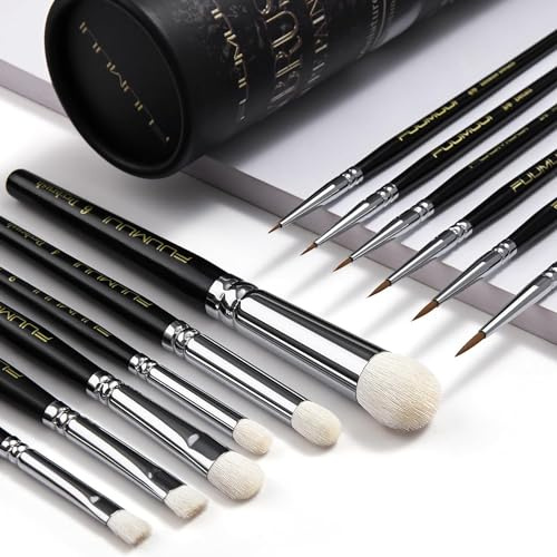 Miniature Paint Brushes Dry Brush Set,12pcs Miniature Painting Modeling Fine Detail Paint Brush Set, Drybrush Paint Brush for Miniature,Model,Figurine