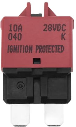 ECSiNG 1PC Fusibile Adatto All'interruttore A Lama 10A Fusibile Ripristinabile Interruttore Fusibile A Ripristino Manuale Per Automobili Auto Camion Veicoli Barche