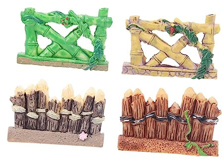 Toyvian 4piezas Mini Valla Decorativa De Para Jardín Accesorios De Jardinería Adornos Para Mini Proyectos y De Hadas Estilo Aleatorio