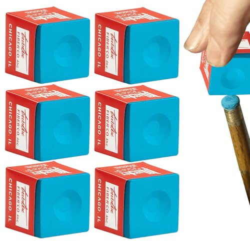 SongBuydn 6 accesorios de billar, tiza de billar, taco de billar, tiza de billar de alta calidad para profesionales y aficionados, tiza antideslizante para taco de taco de mejor fricción, 2,2 cm