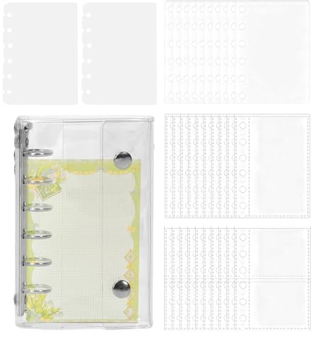 Klistermärkesförvaringspärm | tydliga samlaralbum omslag – dubbellås klistermärkesmapp – för planerare scrapbook journal kort fil dokument