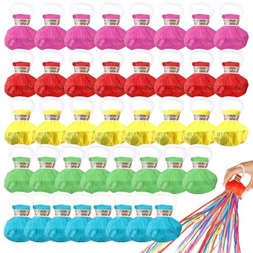 40 Pezzi Stelle Filanti da Lancio a Mano, Streamer per Feste Multicolore, Lancia Stelle Filanti Facile da Usare per Compleanno Matrimonio Natale Carnevale Capodanno