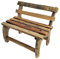 Spetebo Banco decorativo de madera para flores, 32 x 27 x 21 cm, banco de madera vieja para jardín, soporte para plantas, banco para plantas