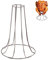 WANRAY KAMaster Stainless Steel Vertical Chicken Roaster Beer Can Holder Large Turkey Big Green Egg Accessories Rack Upright Stand for Grill and Smoker Like Weber