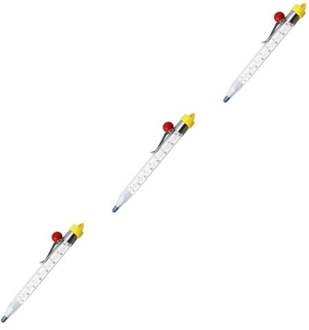 Cabilock 3 Piezas termómetro de termómetro para freír termómetros para alimentos azúcar termometro vino termometro comida termómetro de cocina suministros de cocina Vidrio templado