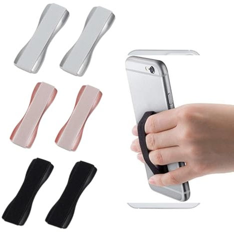 SIRLOMU 6 Pcs Poignées de Smartphone Premium, Support de Doigt pour Smartphone, Poignée de Téléphone pour Utilisation à Une Main