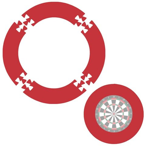 Unpoten Protezione da Parete per Freccette,Protezione Bersaglio Freccette, Anello di Protezione, Anello di Raccolta per Freccette da 45 cm, Anello Esterno 71 cm, previene Danni alle pareti (Rosso)