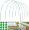 36 arcos para túneles para plantas, de fibra de vidrio, túnel de lámina, cubierta para bancal, 36 tubos de marco con 30 tubos de conexión, 18 abrazaderas para lámina de plástico para protección de