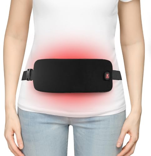 Aroma Season Coussin Chauffant pour Douleurs Menstruelles, 3000mAh, Ceinture Chauffante sans Fil avec 3 Niveaux de Température, Ceinture Abdominale Réchauffante, Cadeau pour Femme et Fille (Noir)