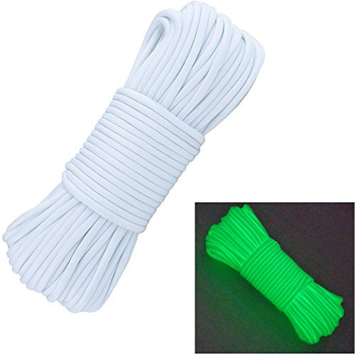 Zesty Paracord leuchtet im Dunkeln, 250 kg, 21 Stränge, leuchtende Fallschirmschnur für Nacht im Freien