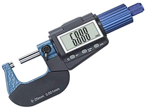 Digital Micrometer,Inch/Metric Outside Micrometers with Bluetooth Function,Electronic Digimatic Thickness Measuring Tools(0-25Mm)