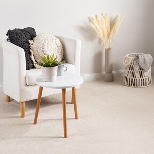 Steffensmeier Teppichboden Pisa Meterware | Auslegware für Kinderzimmer Wohnzimmer Schlafzimmer | Beige, Größe: 100x400 cm