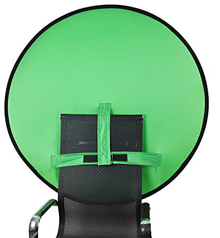 Arrière-Plan Chromakey, Fond Pliable, Fond Photo Vert, écran Vert Pliable Portable, Green Screen, Toile de Fond pour Photographie, Streaming en Direct, etc. (73 cm)