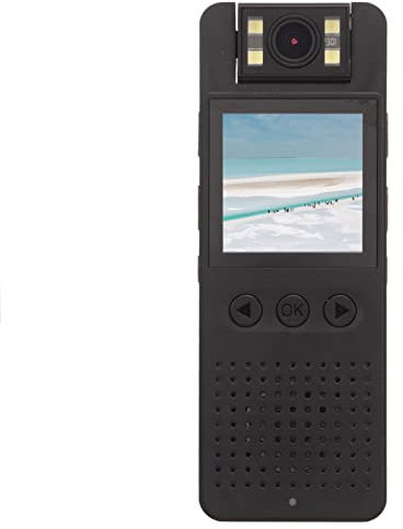 Mini Telecamera per il Corpo, Telecamere Indossate Dal Corpo 1080P WIFI con Schermo, Videoregistratore Indossabile con Obiettivo di Rotazione di 180° & Mic,per le Forze Dell'ordine