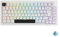 Akko 5075B Plus Mechanische Gaming Tastatur, Britisches Layout, 84 Keys Gasket Keyboard mit Programmierbare Drehknopf, Swappable Taktile Switch, Cherry PBT Keycap (Black on White)