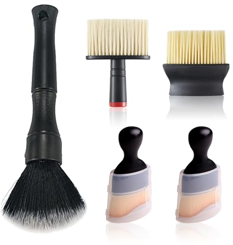 Kytpyi Car Innenraum Staubkehrende Weiche Bürste, Reinigungspinsel, 5 Stück Haltbare Auto Pinsel für Dedusting, Bruchfeste Auto Innenraum Bürste für Motorrad Fahrrad Leder Fenster Möbel Maschine