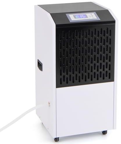 GOPLUS Avfuktare 118 l/dag, byggtork för lager, källare upp till 790 m², med avloppsslang, pump, digital display, avtagbart filter, 24-timmars timer, torkanordning, elektrisk avfuktare