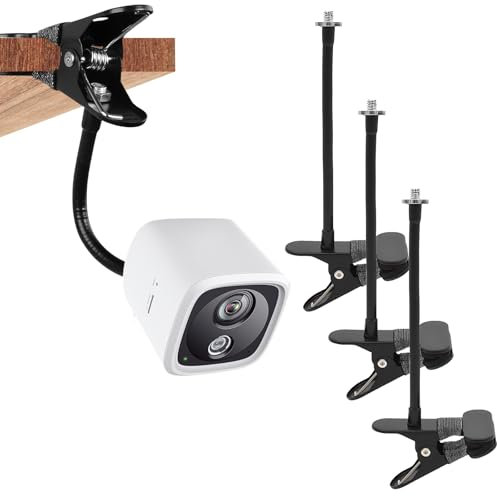 3 Stück Flexible Halterung für Eufy Cam 2C/2C Pro/3/3C, Blink Kamera Halterung, Universelle Metall Klemmhalter für EufyCam 1/2 / EufyCam E, Masthalterung Flexible Halterung ür Arlo Ultra/Ultra