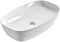 Omeble Waschbecken Oval Keramik - 60 x 38 x 14 cm - Aufsatzwaschbecken für das Badezimmer und Gäste-WC - Waschschale - Aufsatzbecken - Handwaschbecken -Design - weiß