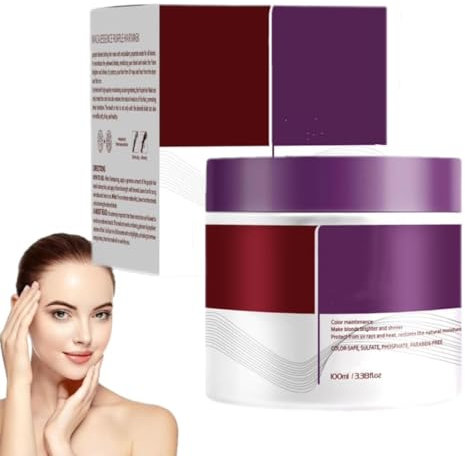 Mascarilla para cabello violeta, mascarillas para cabello con colágeno violeta, nutrición profunda para iluminar el cabello, acondicionador hidratante reparador del cabello (1 piezas)