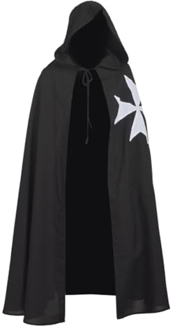 BLESSUME medeltida templar riddare kappa sjukhusare rock med huva