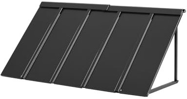 VEVOR Auvent de Porte d'Entrée 143x61 cm Marquise de Porte Extérieure Métal, Cadre Acier, Abri de Protection Contre Pluie, Neige, Soleil, Auvent pour Portes d'Entrée, Fenêtres de Porches, de Balcons