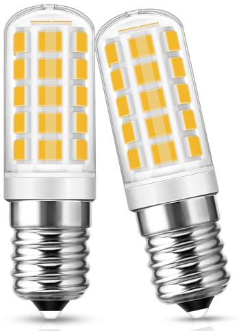 Flaspar Bombilla LED E14 3W, Blanco Cálido 2700K, Maíz LED Tornillo Pequeño Base E14, 400LM, Equivalente a 40W Bombillas Halógenas, para Cabezas, Máquinas de Coser, Vivir, No Regulable, Paquete de 2